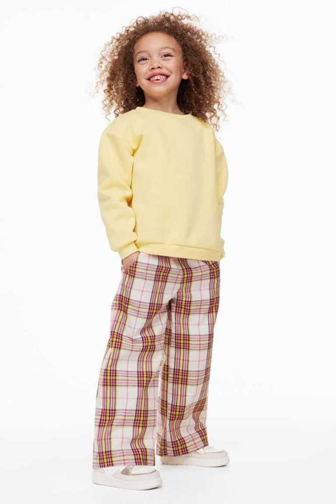 Pantalones H&M Anchos-cut Pull-on Niños Beige Blancos | 568231BSZ