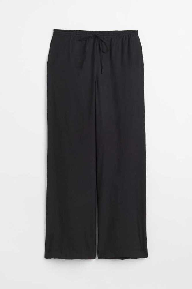 Pantalones H&M Anchos-cut Satin Mujer Naranjas Claro | 752806ADH