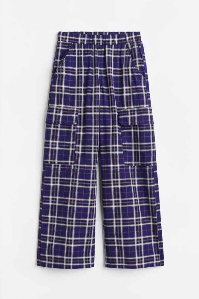 Pantalones H&M Anchos-leg Cargo Niños Morados Oscuro | 193265IKC