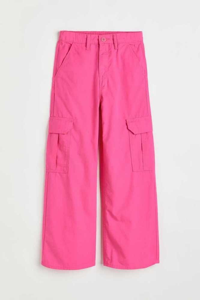 Pantalones H&M Anchos-leg Cargo Niños Negros | 018932HPF