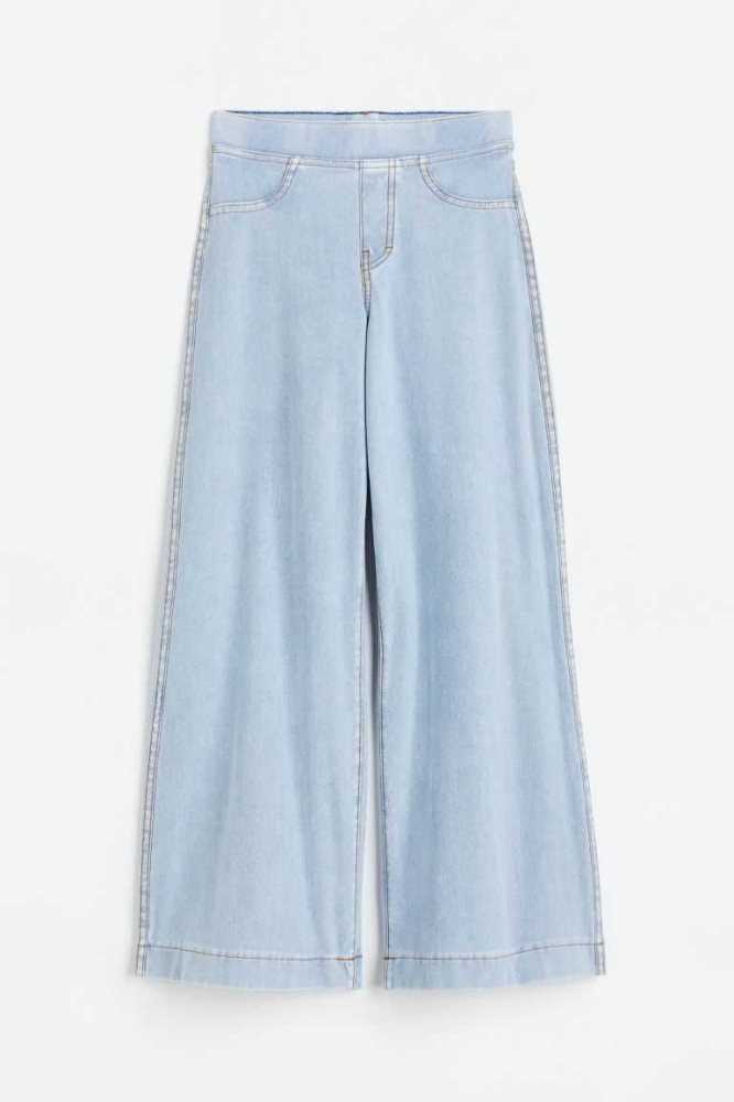 Pantalones H&M Anchos-leg Niños Azules Claro | 546281FDN