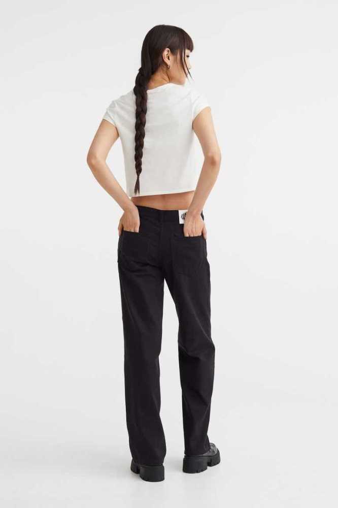 Pantalones H&M Anchos-leg Twill Mujer Marrom | 348902XOD