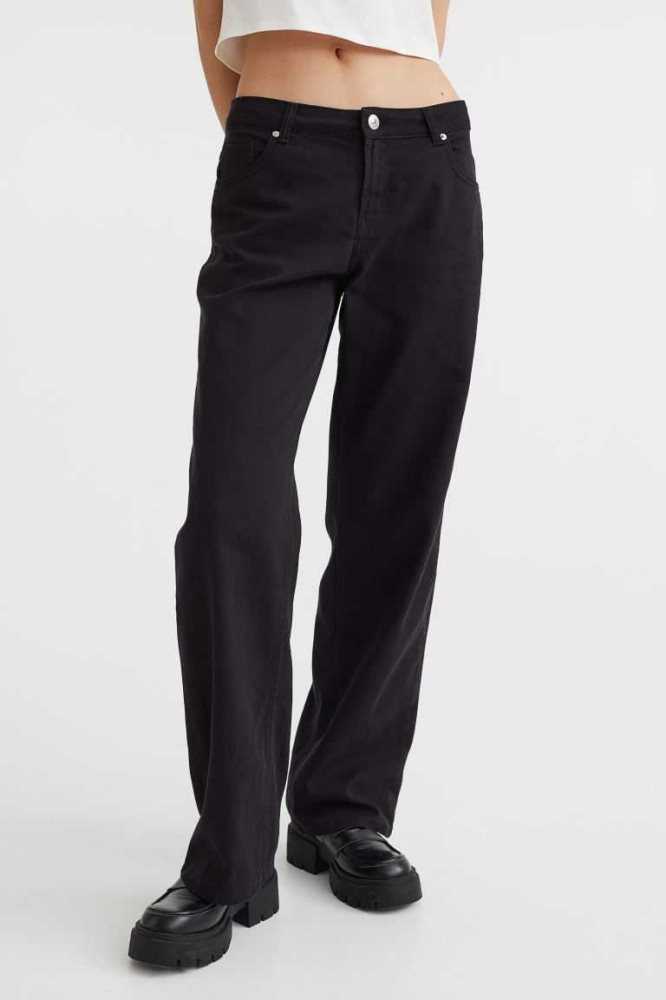 Pantalones H&M Anchos-leg Twill Mujer Morados | 857630VNF