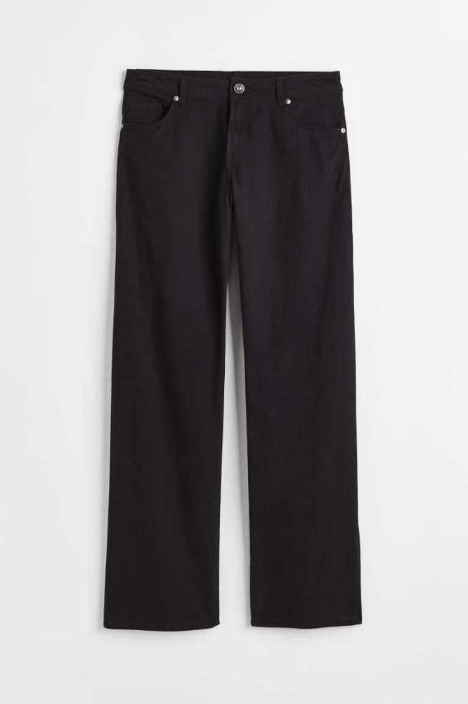 Pantalones H&M Anchos-leg Twill Mujer Morados | 857630VNF