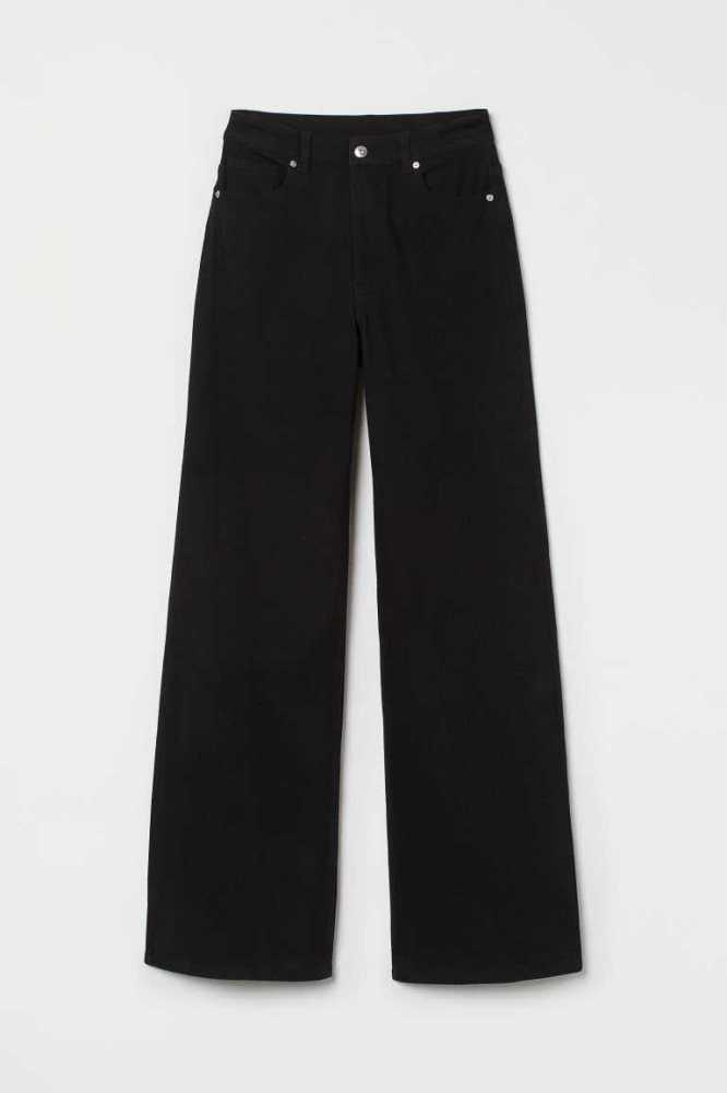 Pantalones H&M Anchos-leg Twill Mujer Morados | 897316VHM