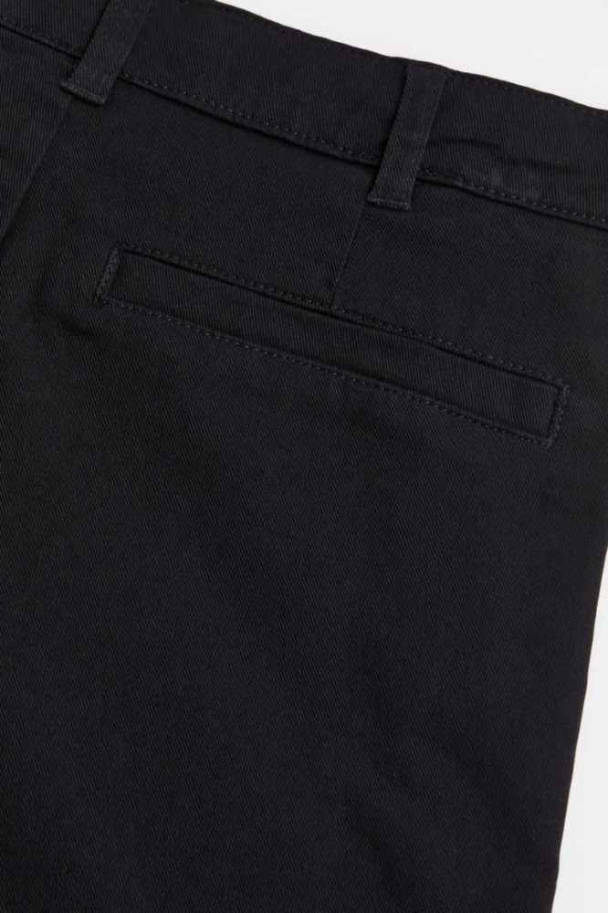 Pantalones H&M Baggy Fit Algodon Chinos Niños Negros | 706319AZL