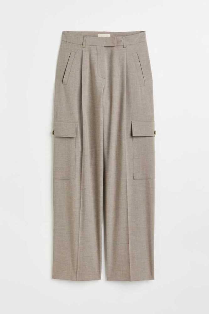 Pantalones H&M Directo Cargo Mujer Negros | 134289TMB