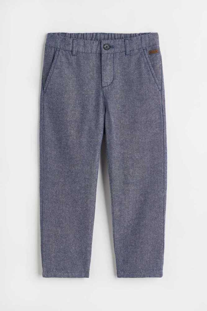 Pantalones H&M Directo Fit Algodon Chinos Niños Azules Oscuro | 236804QIW