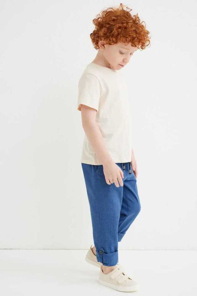 Pantalones H&M Directo Fit Niños Azul Marino Azules | 507983IXU