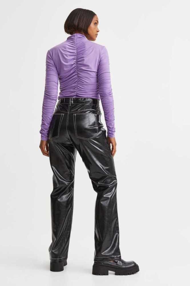 Pantalones H&M Directo Mujer Negros | 738291AFL