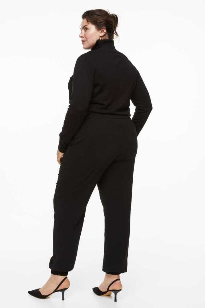 Pantalones H&M Dressy Joggers Mujer Negros | 120934QUY