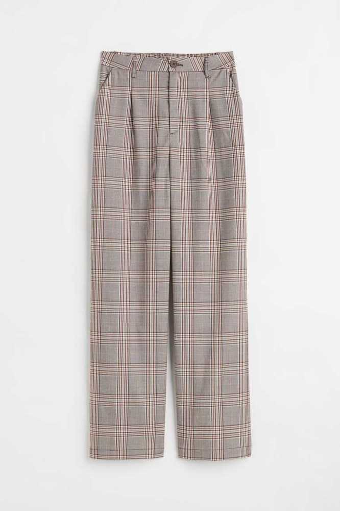 Pantalones H&M Dressy Twill Mujer Marrom Claro | 027684ZWD