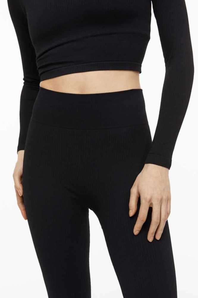 Pantalones H&M DryMove Seamless Sports tights Mujer Morados Claro | 437152JQN