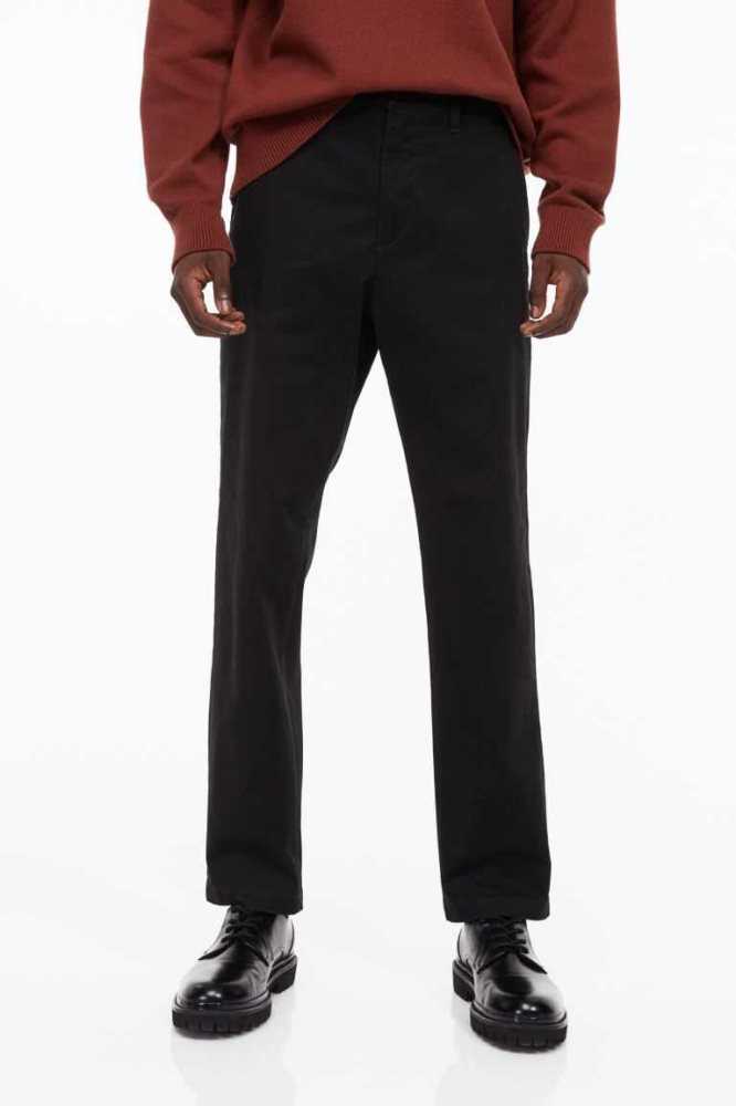 Pantalones H&M Essentials No 9: THE CHINOS Hombre Negros | 358794CJO