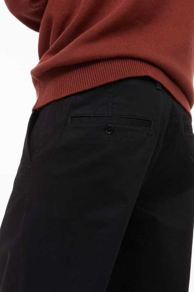 Pantalones H&M Essentials No 9: THE CHINOS Hombre Negros | 358794CJO