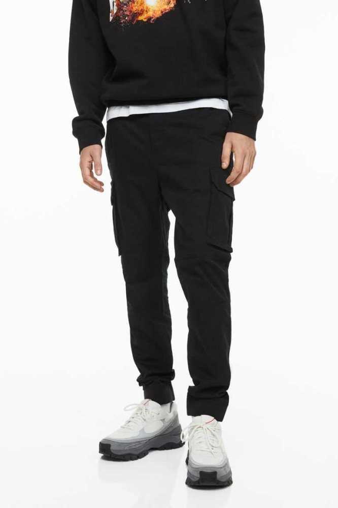 Pantalones H&M Flaco Fit Cargo Joggers Hombre Grises Oscuro | 031685HSO