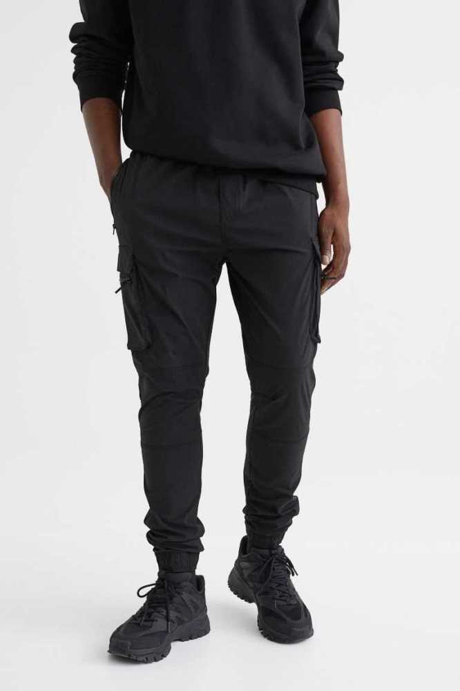 Pantalones H&M Flaco Fit Nylon Cargo Joggers Hombre Grises Oscuro | 094671DFG