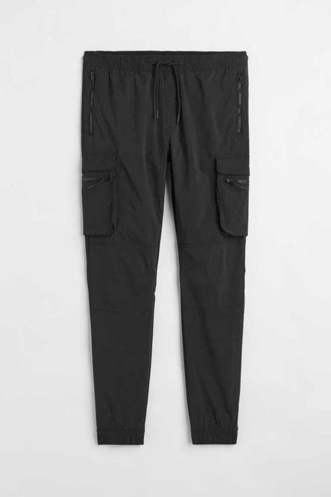 Pantalones H&M Flaco Fit Nylon Cargo Joggers Hombre Grises Oscuro | 094671DFG