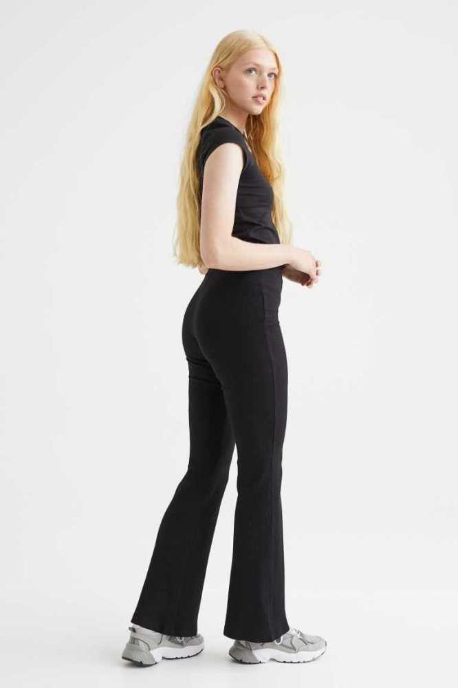 Pantalones H&M Flared Leggings Mujer Grises Oscuro | 614825OYT