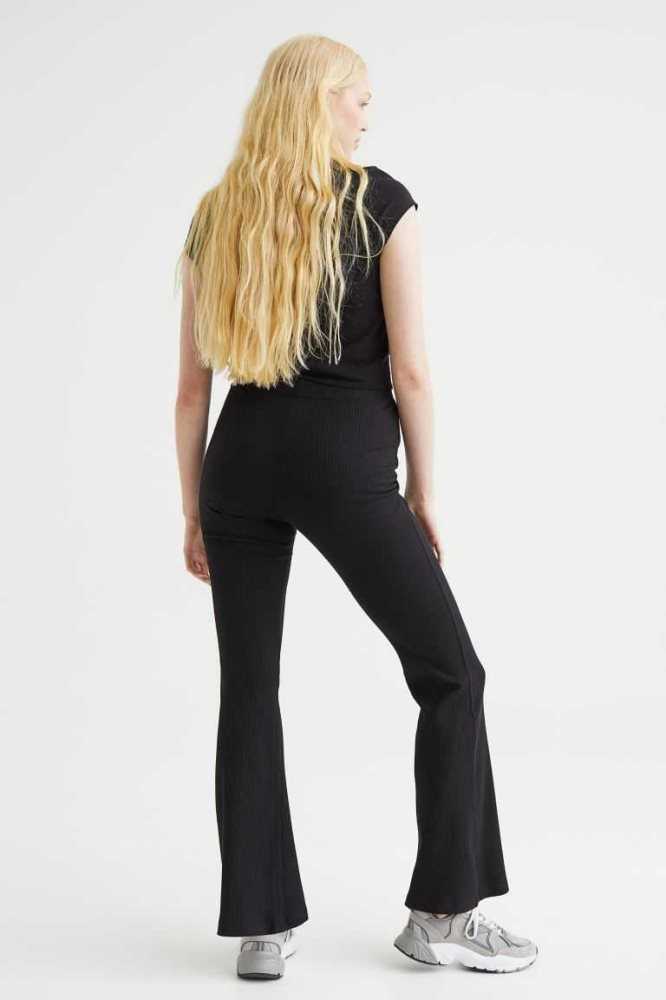 Pantalones H&M Flared Leggings Mujer Grises Oscuro | 614825OYT