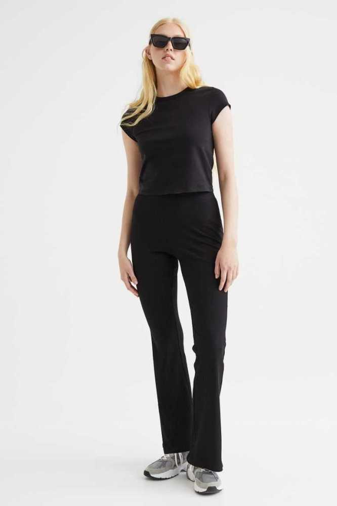 Pantalones H&M Flared Leggings Mujer Grises Oscuro | 614825OYT