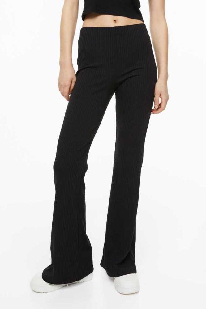 Pantalones H&M Flared Leggings Mujer Negros | 497681WAS