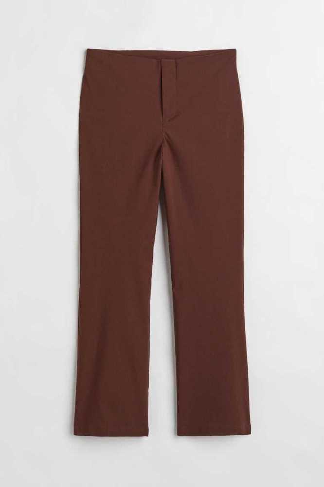 Pantalones H&M Flared Mujer Blancos | 079614CZB