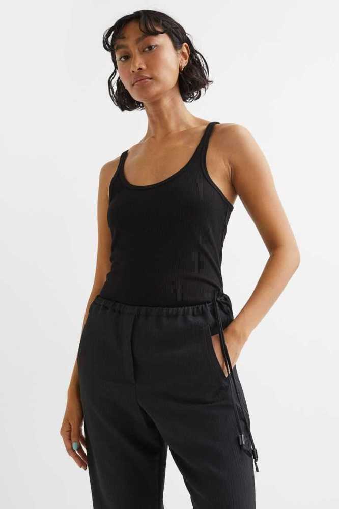 Pantalones H&M Flared Mujer Negros | 160458LJH