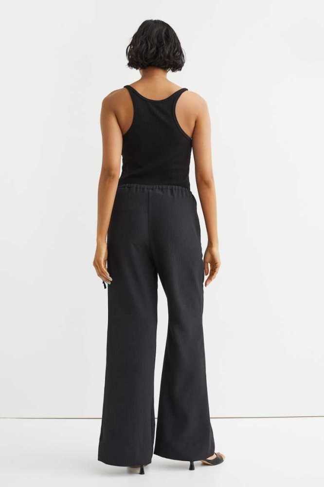 Pantalones H&M Flared Mujer Negros | 160458LJH