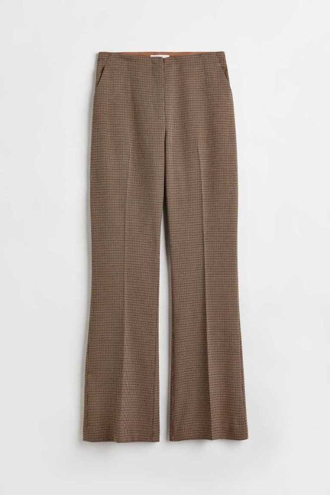 Pantalones H&M Flared Mujer Negros | 326089VZT