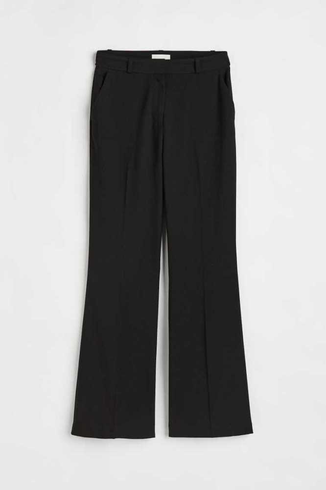 Pantalones H&M Flared Vestido Mujer Negros | 875369WYR