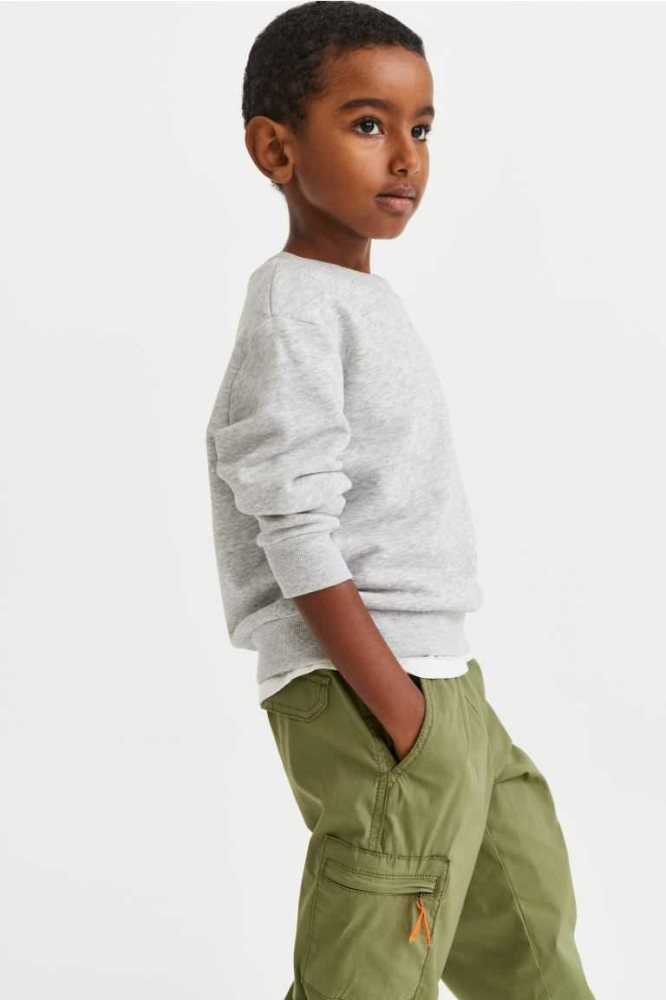 Pantalones H&M Forro Cargo Niños Kaki Verdes | 043916AQH