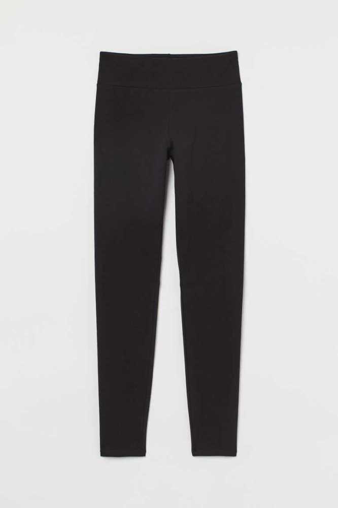 Pantalones H&M High Cintura Leggings Mujer Negros | 042851JZX