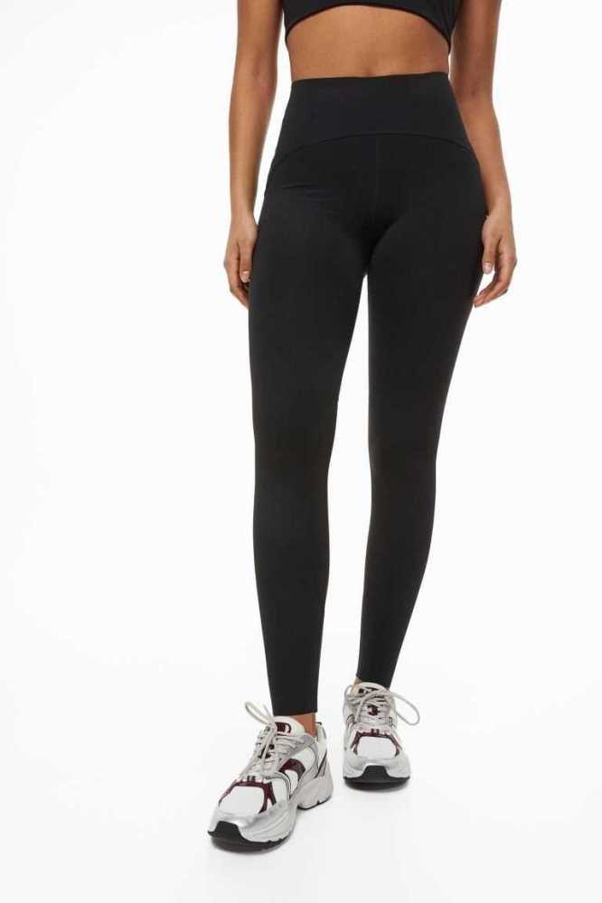 Pantalones H&M High Cintura Shaping Leggings Mujer Azules Claro | 789430BSM