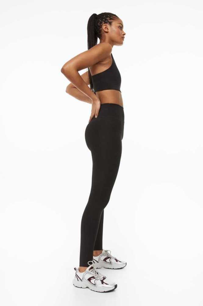 Pantalones H&M High Cintura Sports Leggings Mujer Turquesa Oscuro | 630759AMF