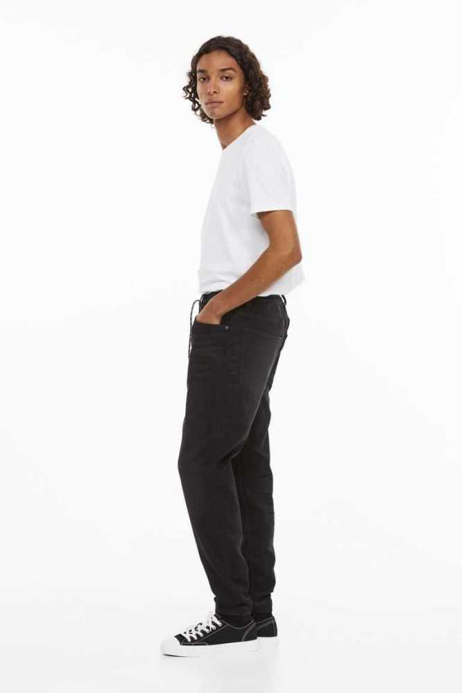 Pantalones H&M Híbrido Regular Tapered Joggers Hombre Negros | 635407OKE