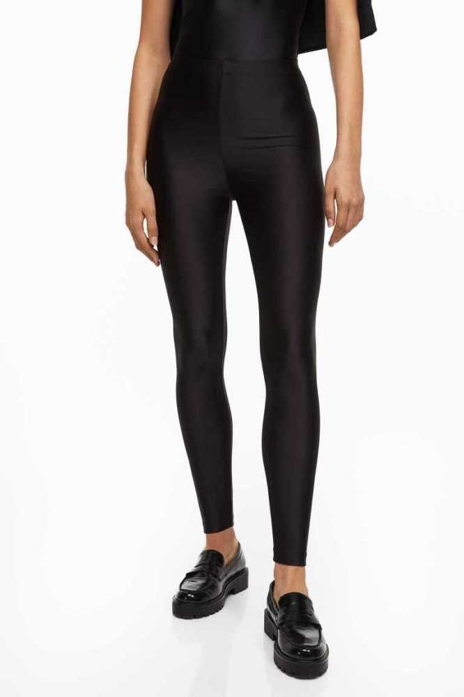 Pantalones H&M Jersey Leggings Mujer Negros | 017685RWG