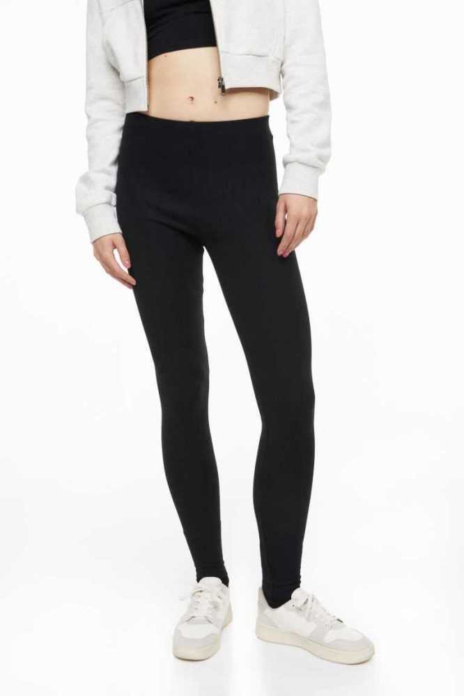 Pantalones H&M Jersey Leggings Mujer Negros | 862174IJY