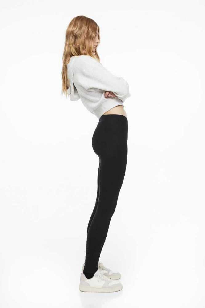 Pantalones H&M Jersey Leggings Mujer Negros | 862174IJY