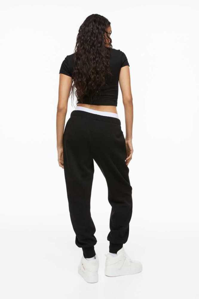 Pantalones H&M Joggers Mujer Azules Oscuro | 865942JID