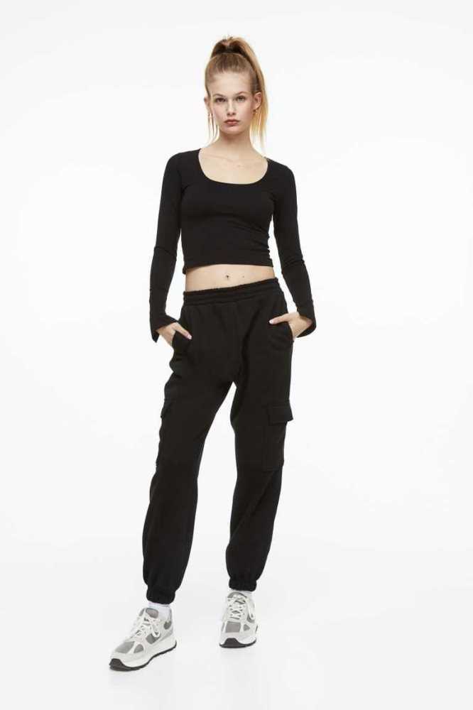 Pantalones H&M Joggers Mujer Grises Claro | 695138MIH