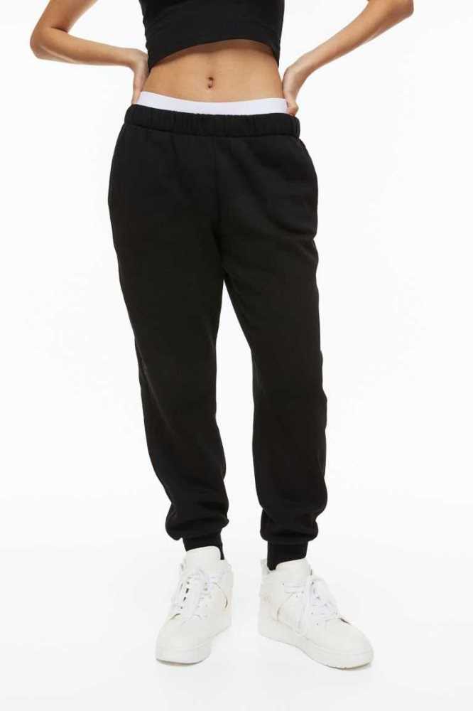 Pantalones H&M Joggers Mujer Grises Oscuro | 502671WTB