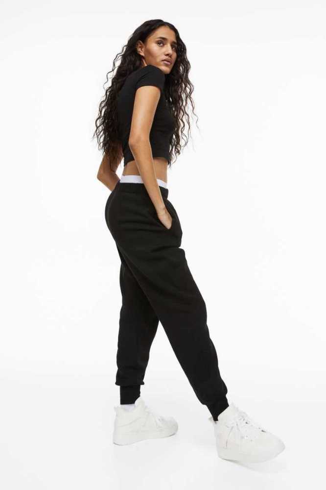 Pantalones H&M Joggers Mujer Grises Oscuro | 502671WTB