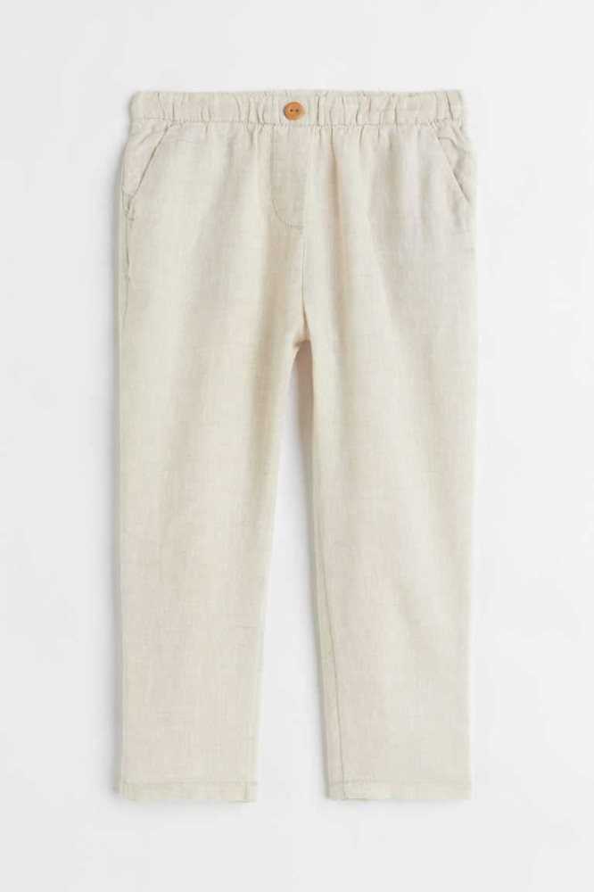 Pantalones H&M Linen Chinos Niños Beige Claro | 196734IEK