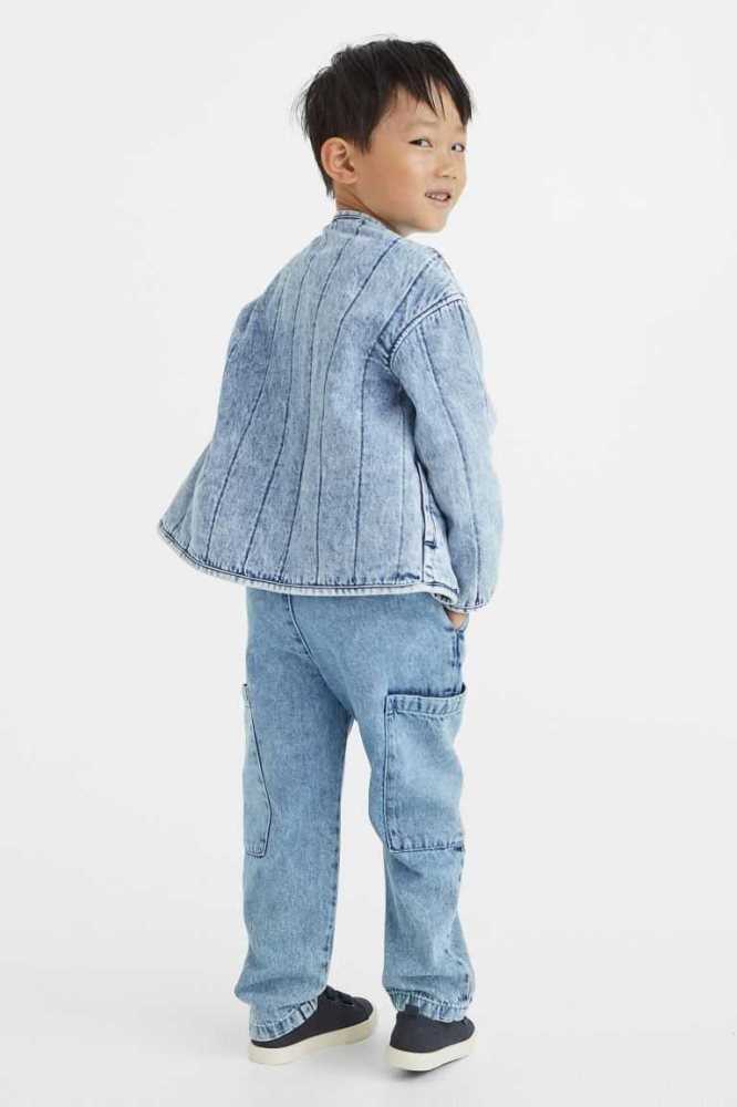 Pantalones H&M Loose Fit Cargo Niños Azules Claro | 869745HFT