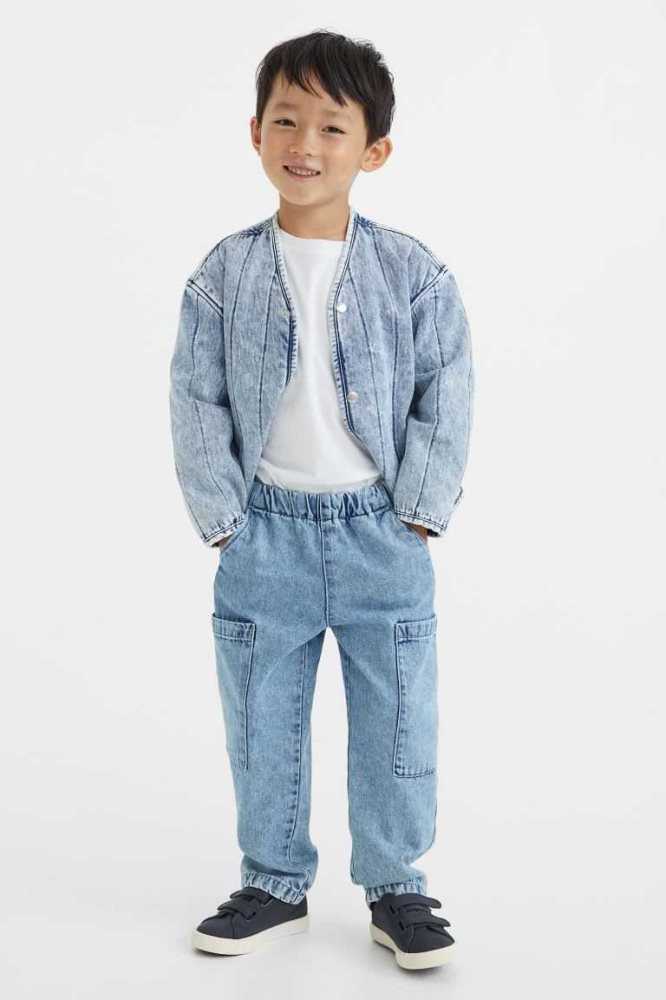 Pantalones H&M Loose Fit Cargo Niños Azules Claro | 869745HFT