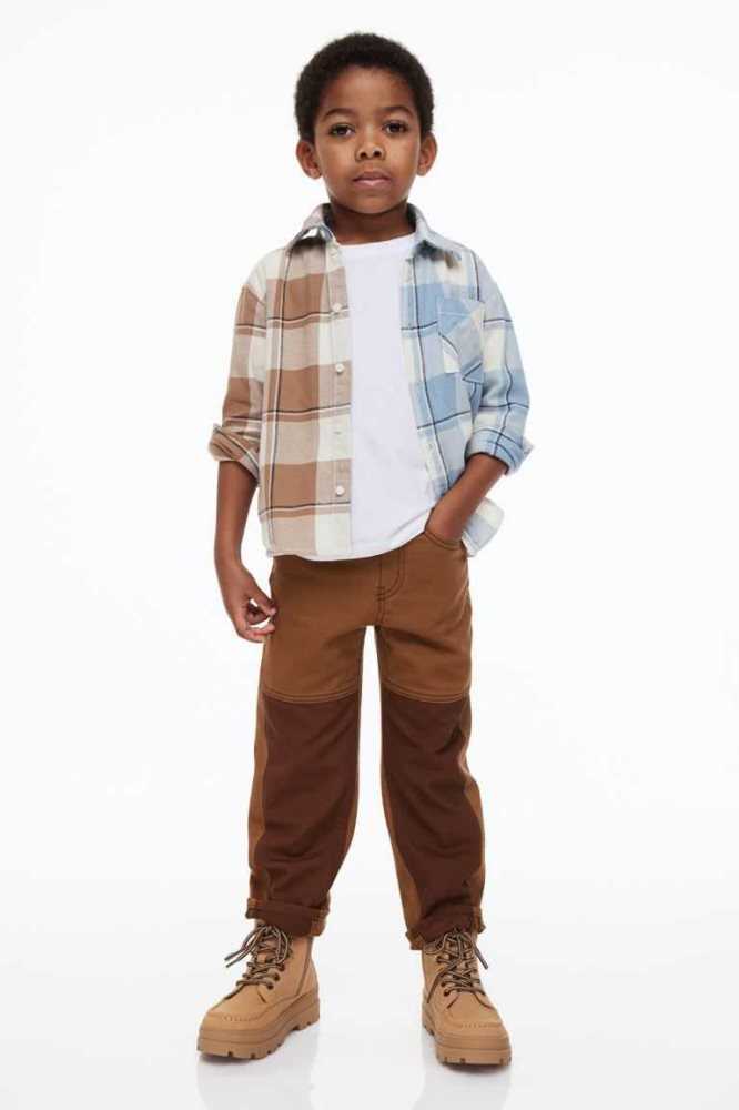 Pantalones H&M Loose Fit Twill Niños Marrom | 671548YED