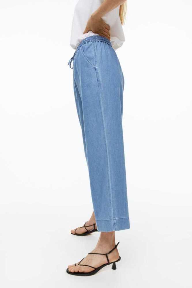 Pantalones H&M Lyocell-blend Pull-on Mujer Azules | 963485CSI