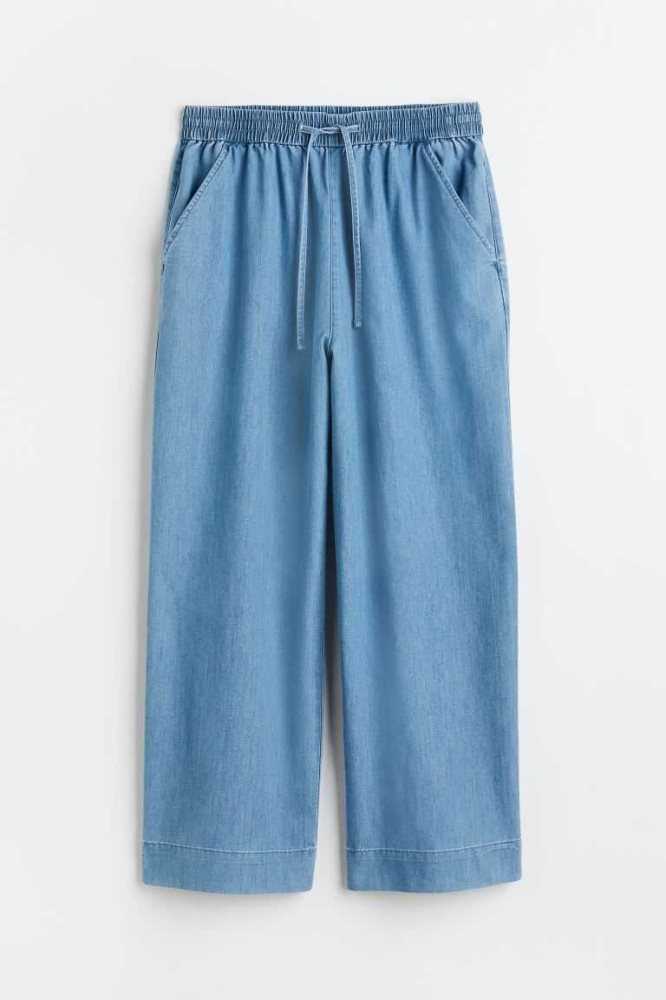 Pantalones H&M Lyocell-blend Pull-on Mujer Azules | 963485CSI