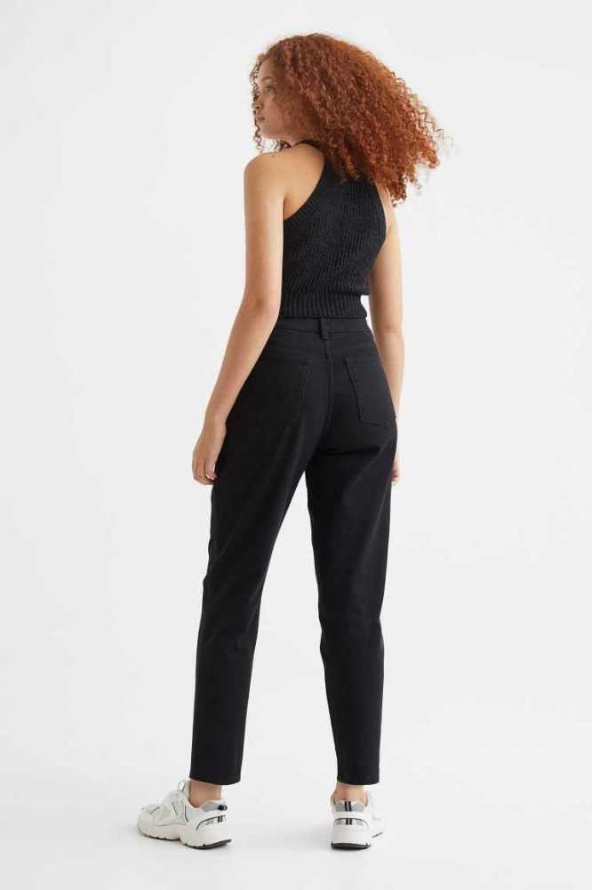 Pantalones H&M Mom Loose Fit Twill Mujer Marrom Oscuro | 982561CYU